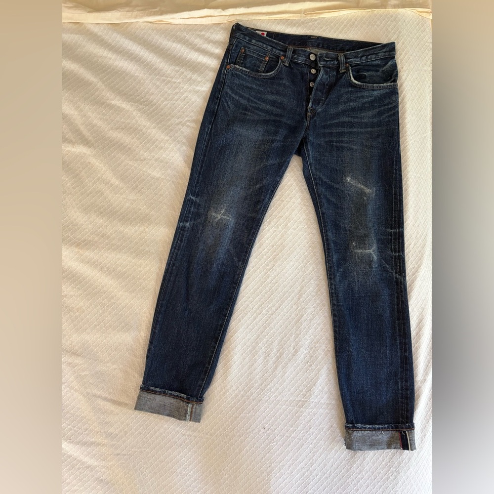 Edwin Slim Straight Dark Blue Men’s Selvedge Jeans / Made in Japan Size 30/32